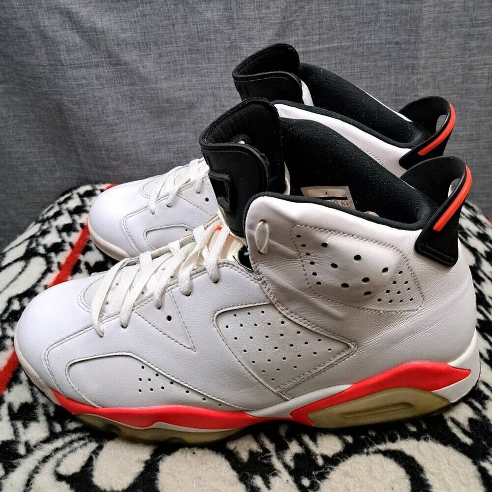 %Size 11.5 Air Jordan 6 Retro "White Infrared" - Men AJ6